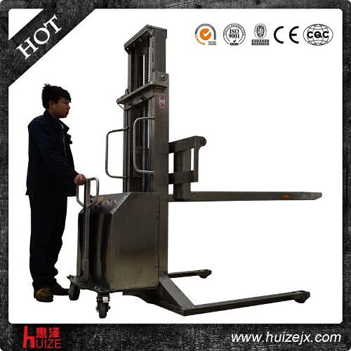 半電動(dòng)堆高車(chē)(不銹鋼寬腿) 半電動(dòng)堆高車(chē)(不銹鋼寬腿)